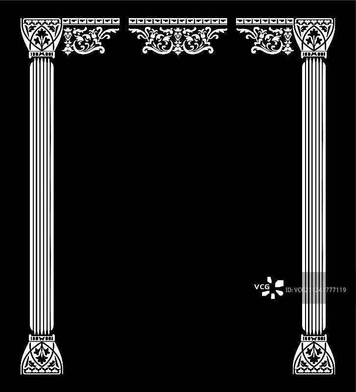 双柱门廊图片素材