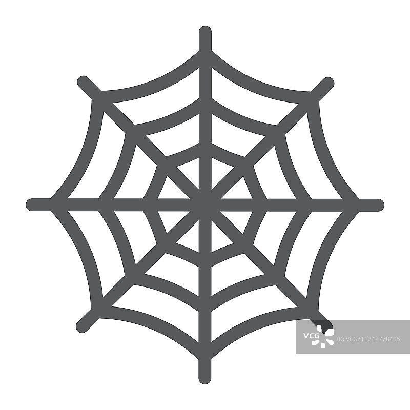 万圣节装饰蜘蛛网线条图标图片素材