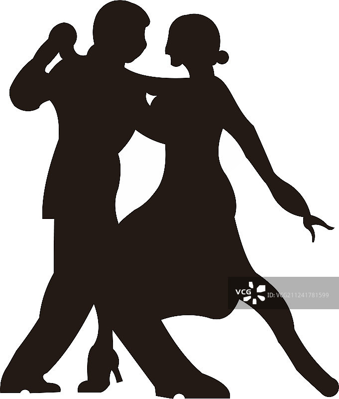 优雅拉丁舞者情侣图片素材