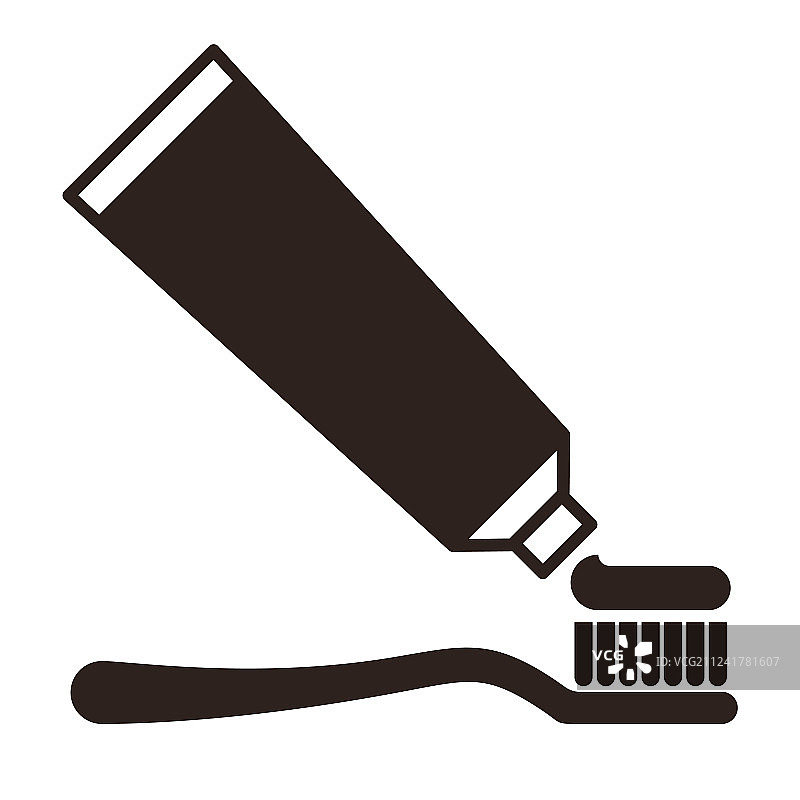 牙刷和牙膏图标图片素材