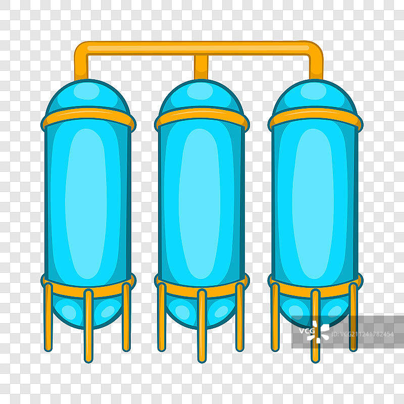 啤酒生产用水处理工艺图标图片素材