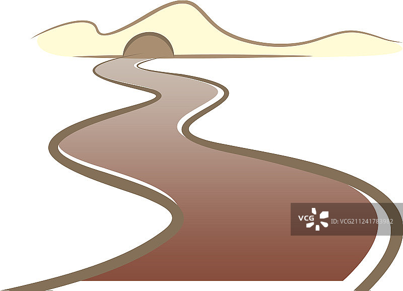 带隧道的漫长旅程图片素材