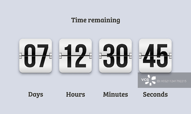 倒计时时钟翻转计数器数字计时器图片素材