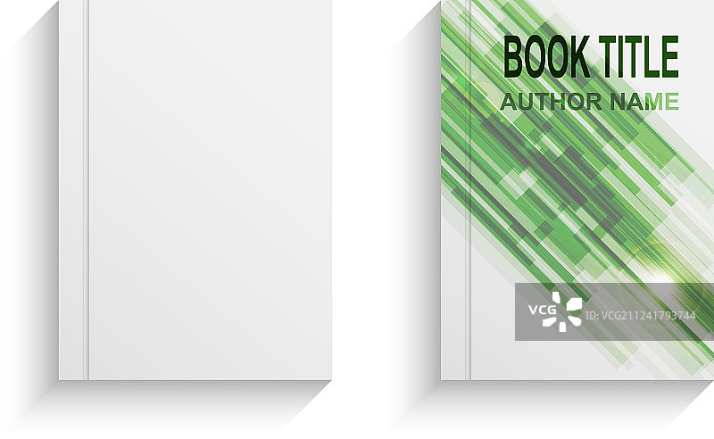 绿色抽象书籍封面设计模板图片素材