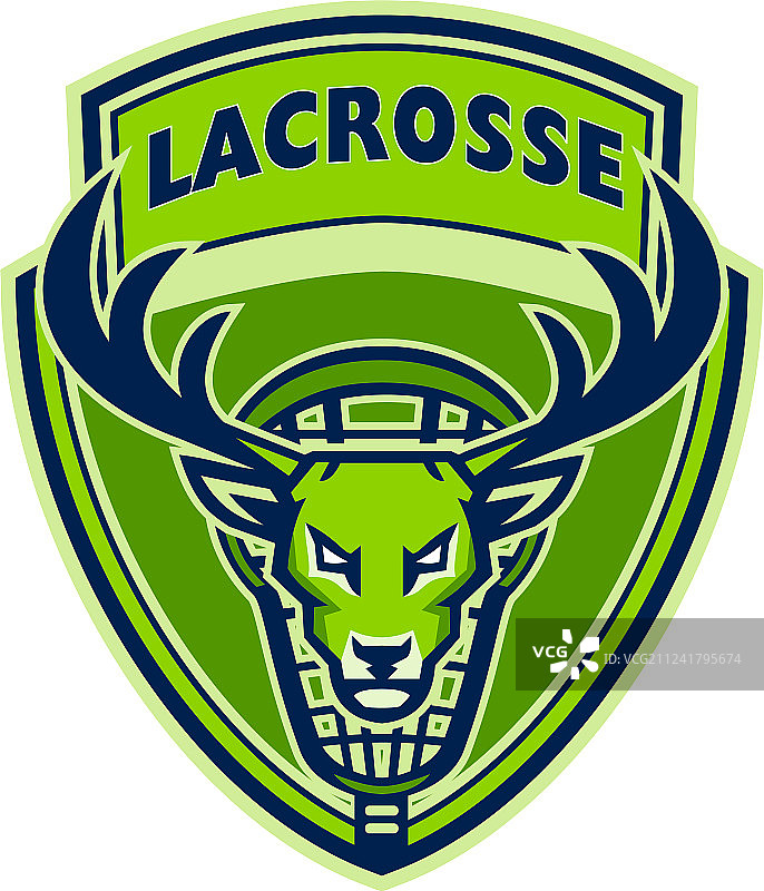 雄鹿曲棍球运动徽章图片素材