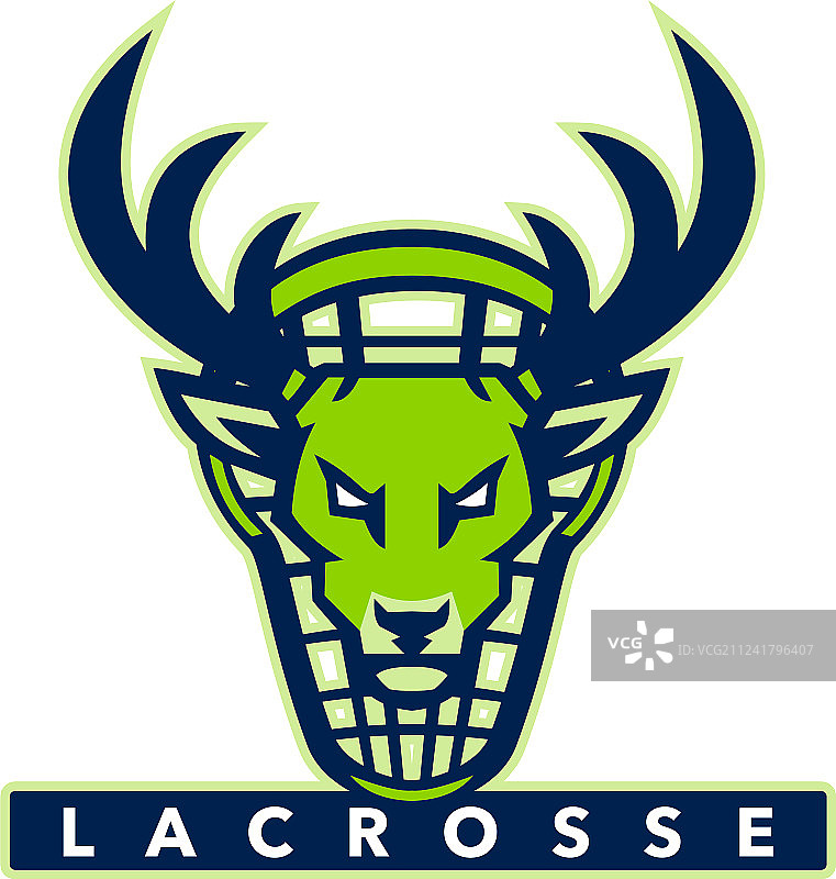 雄鹿长曲棍球吉祥物图片素材