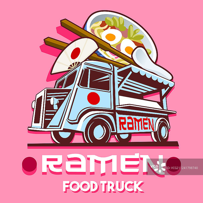 拉面餐车快送服务图片素材