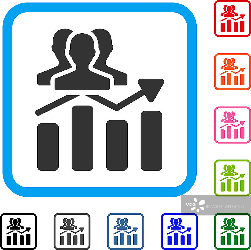 观众图表趋势框架图标图片素材