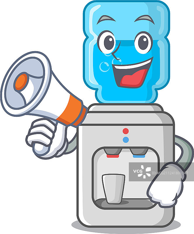 办公室用带扩音器的卡通饮水机图片素材