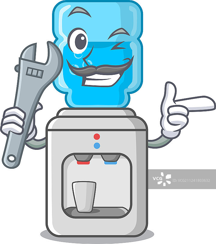 吉祥物上的现代饮水机图片素材