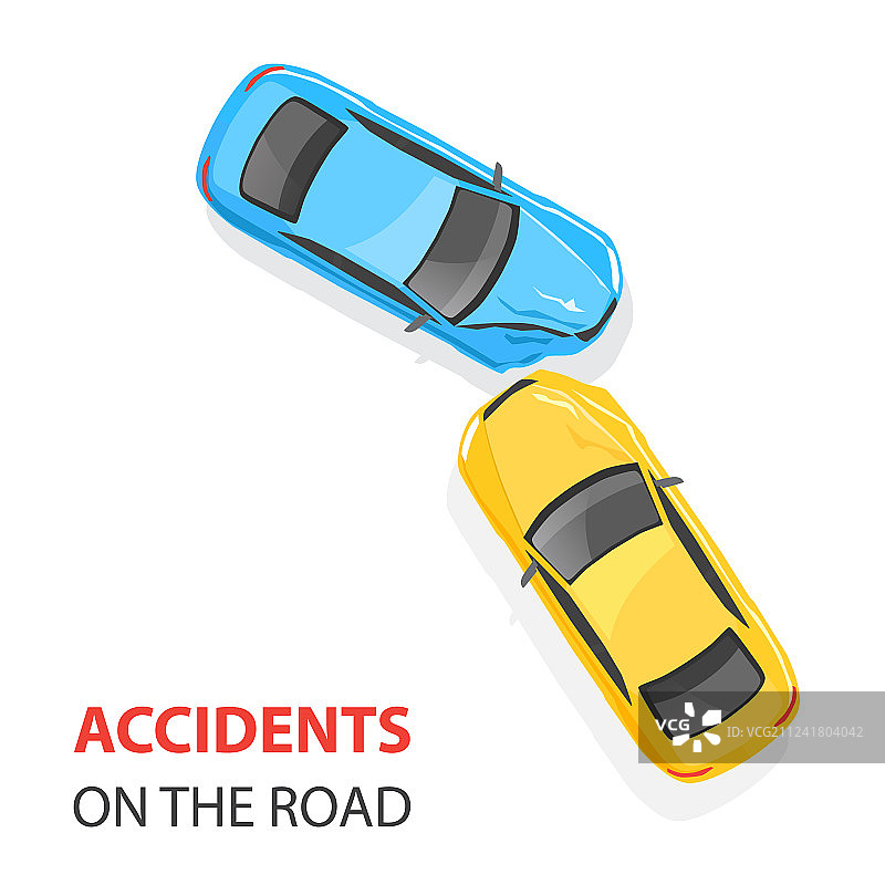 车祸顶视图图片素材