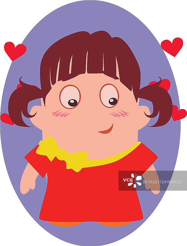 脸红微笑的有趣小头像图片素材