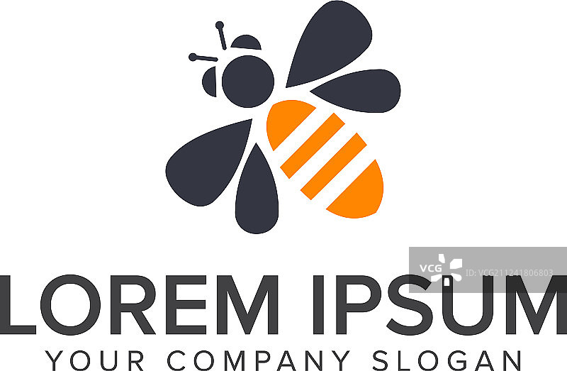 蜜蜂logo设计模板图片素材