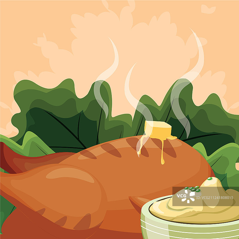 烤鸡图标图片素材