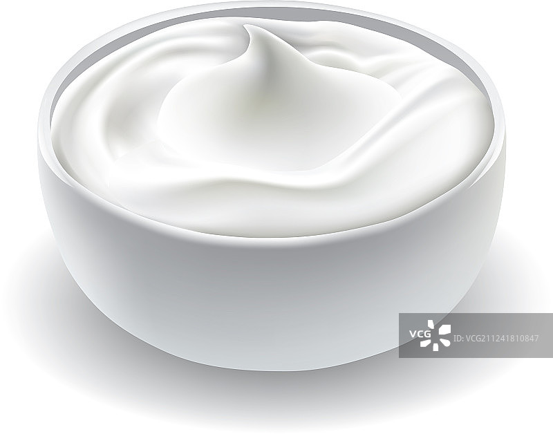 酸奶油蛋黄酱冰淇淋图片素材