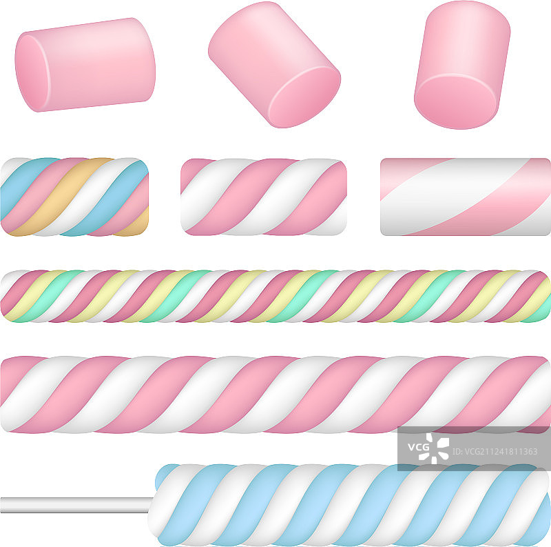 棉花糖图标写实风格图片素材