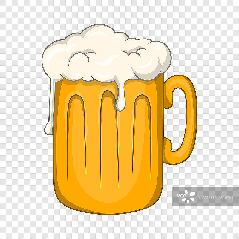 卡通风格啤酒杯图标图片素材