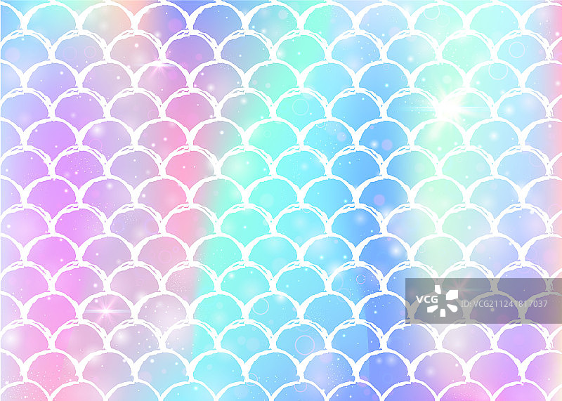 美人鱼彩虹鳞片背景图片素材