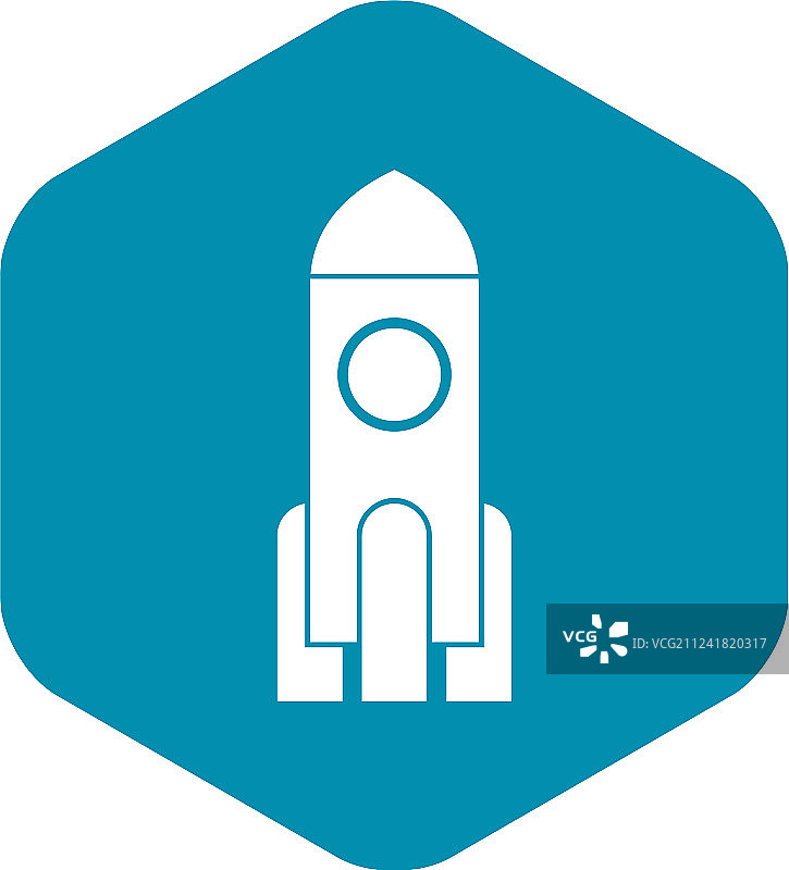 火箭图标简约风格图片素材