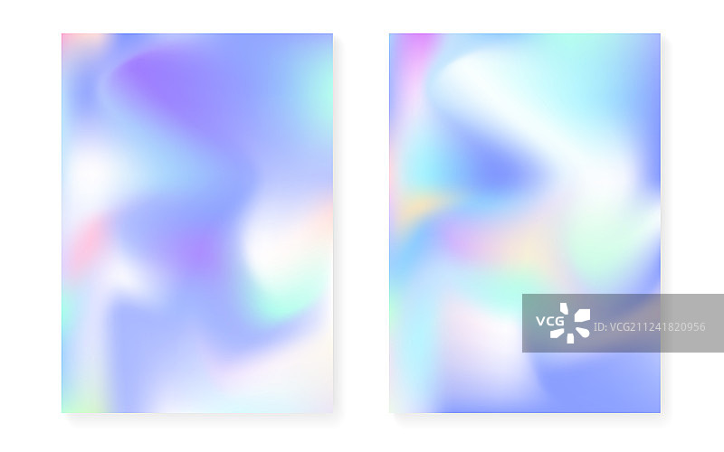 带全息渐变的全息封面集图片素材