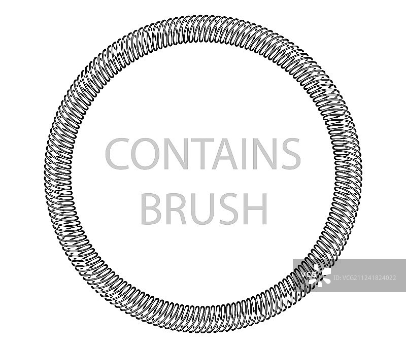 包含笔刷设计元素的春季相框图片素材