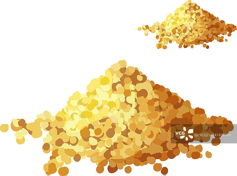 白色背景上的面包屑图片素材