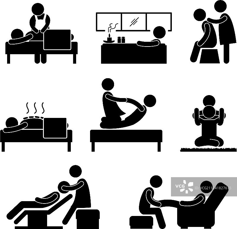 按摩水疗保健芳香疗法图标图片素材