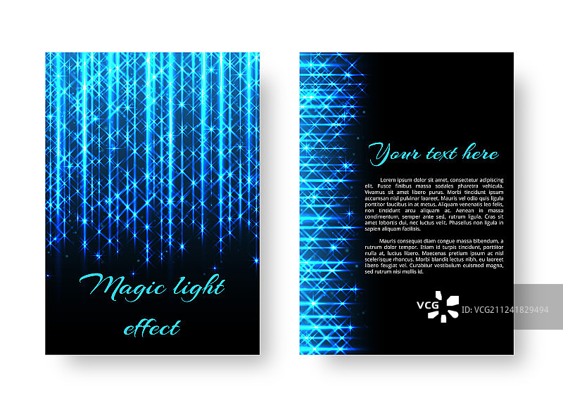 霓虹灯矩形宣传单图片素材