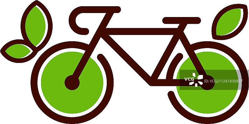 自然自行车logo图标设计图片素材