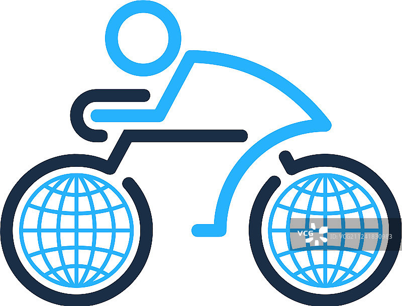 地球自行车Logo图标设计图片素材