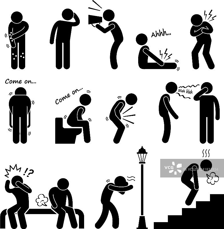 人类疾病症状综合征图片素材