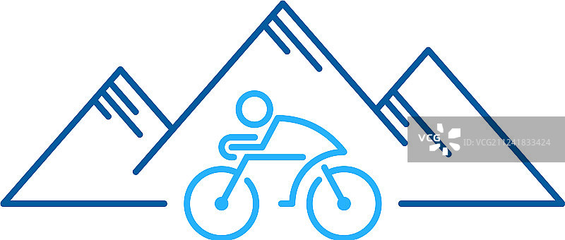 山地自行车标志图标设计图片素材
