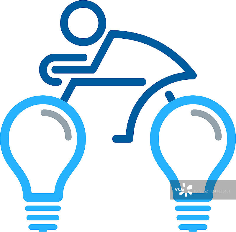 创意自行车Logo图标设计图片素材