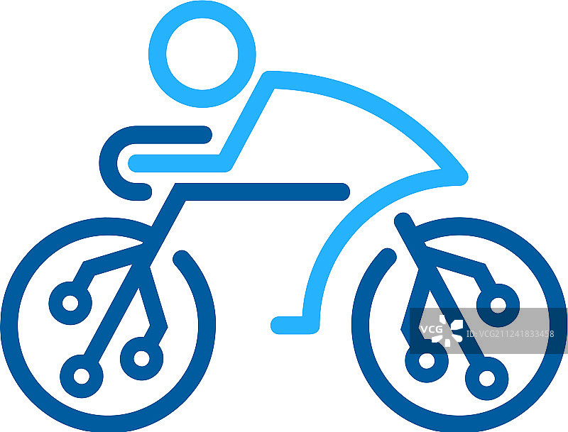 数字自行车标志图标设计图片素材