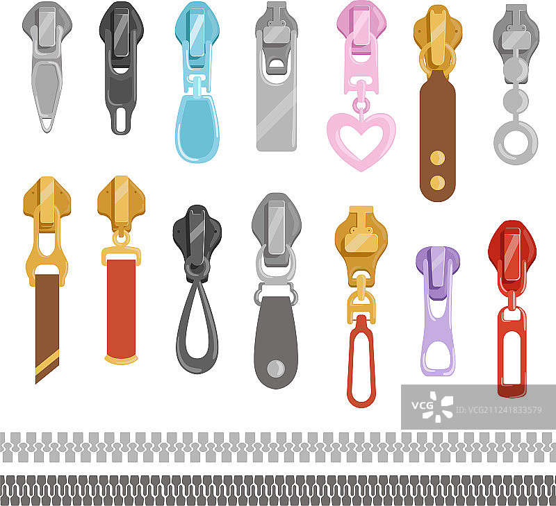 白色卡通拉链图片素材