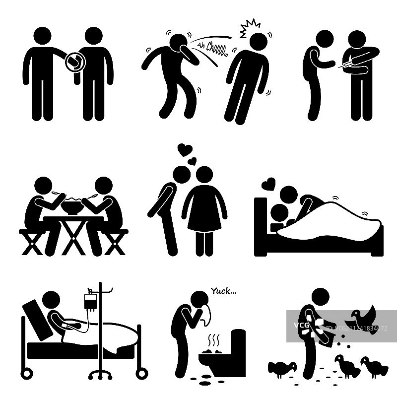 病毒传播疾病感染图片素材