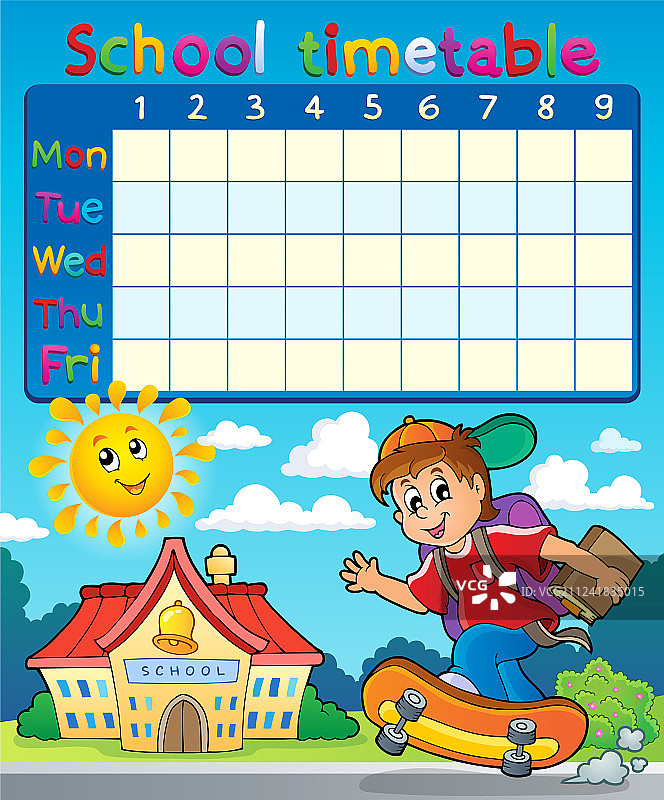 学校课程表排版设计7图片素材