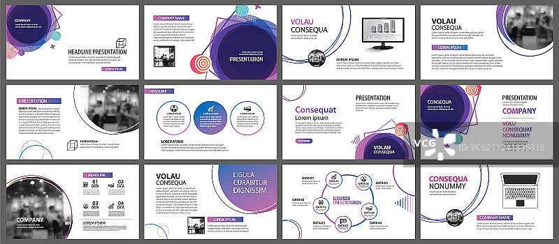 演示文稿和幻灯片布局背景设计图片素材