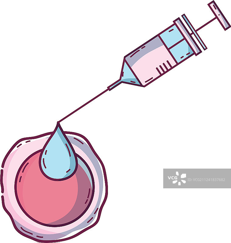 注射器人工授精与生物学图片素材