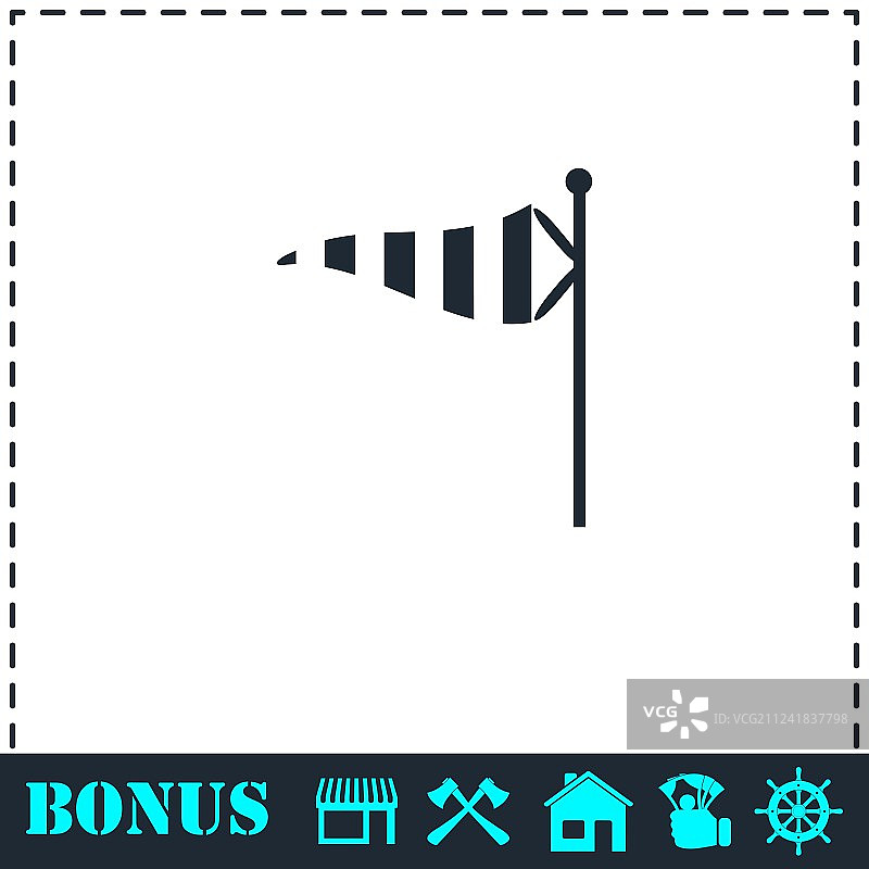 风向标图标（扁平风格）图片素材