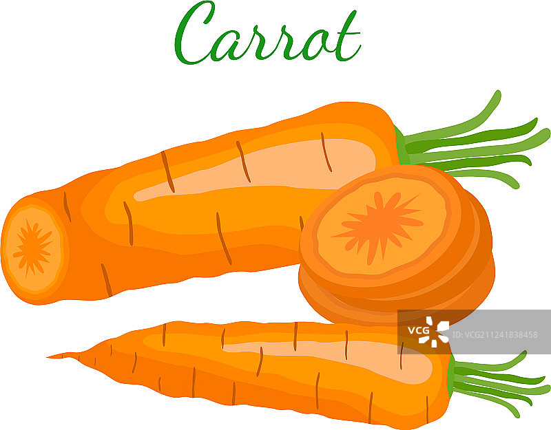 卡通扁平风格胡萝卜素材图片素材