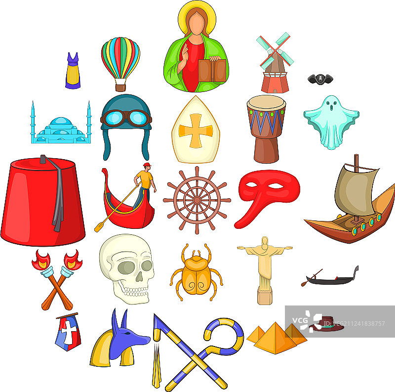 过去的图标卡通风格图片素材