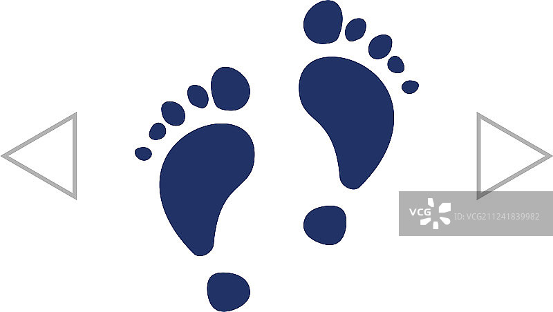 网页脚印图标图片素材