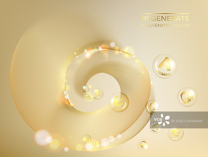 面霜和维生素复合物概念图片素材