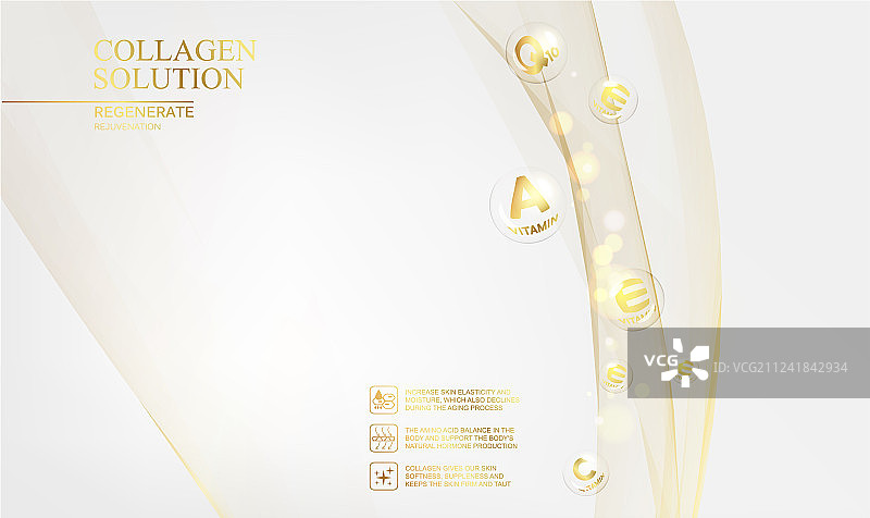 面霜和维生素复合物概念图片素材