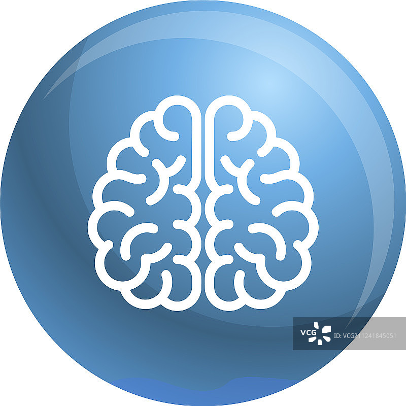 天才大脑轮廓风格图标图片素材