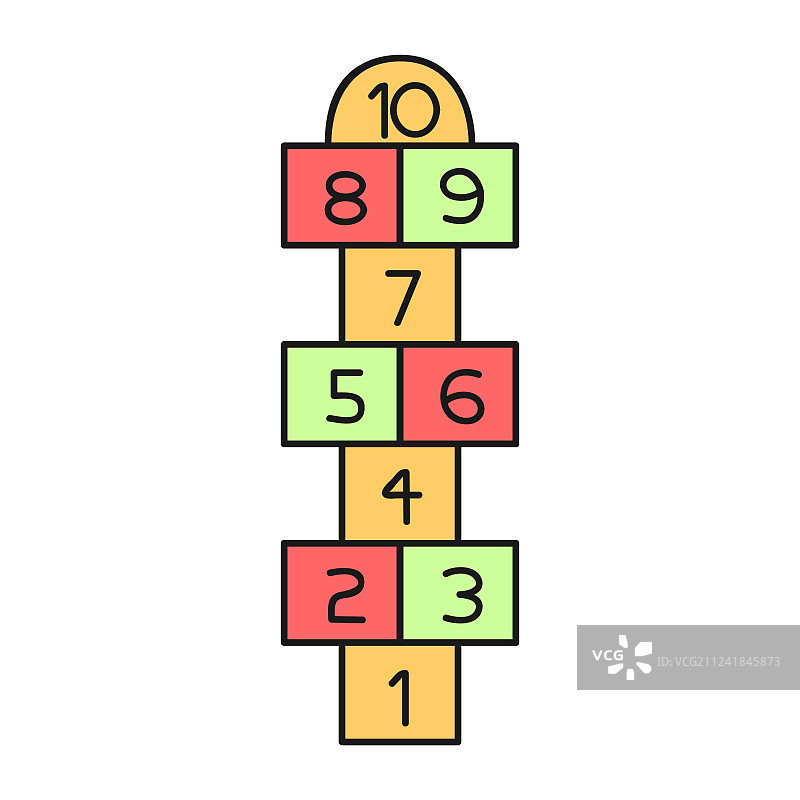 儿童街头跳房子游戏图片素材