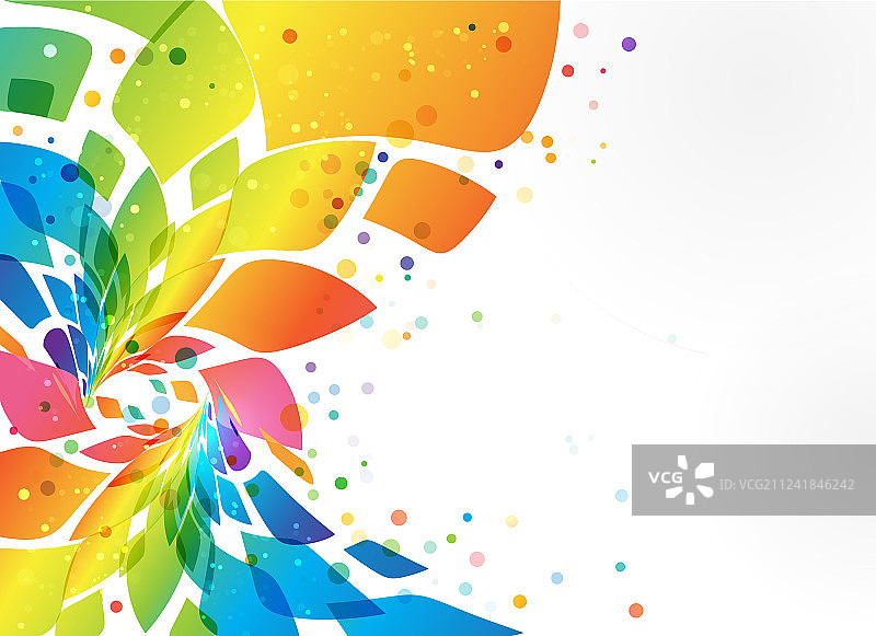 白色背景上的抽象彩色元素图片素材