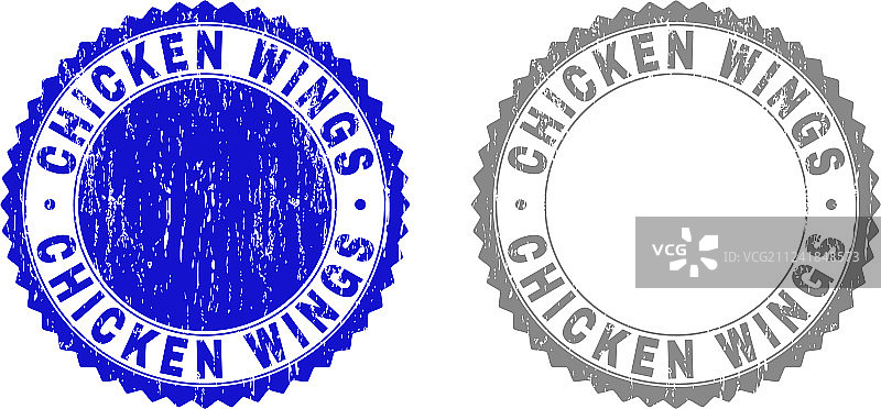 做旧的鸡翅纹理印章图片素材