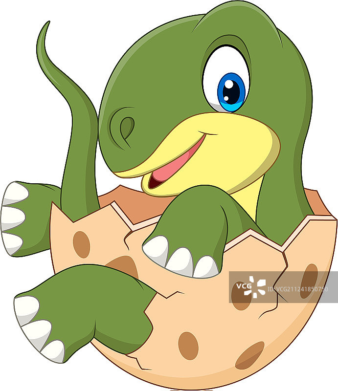 卡通恐龙宝宝孵化图片素材